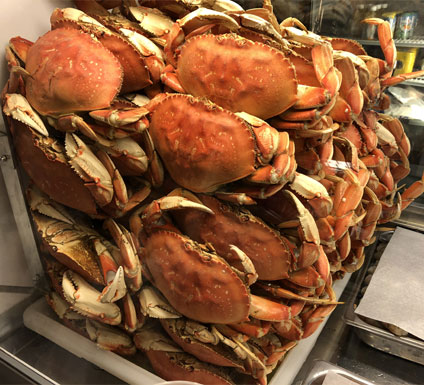 Crabs Being Prepared to Serve at the Best Yachats Restaurant, Luna Sea Fish House